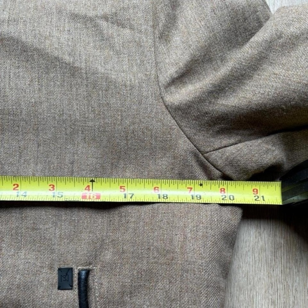 Zara Man Tan and Black 2 tone Bomber Jacket Wool Blend Size M - Picture 7 of 7